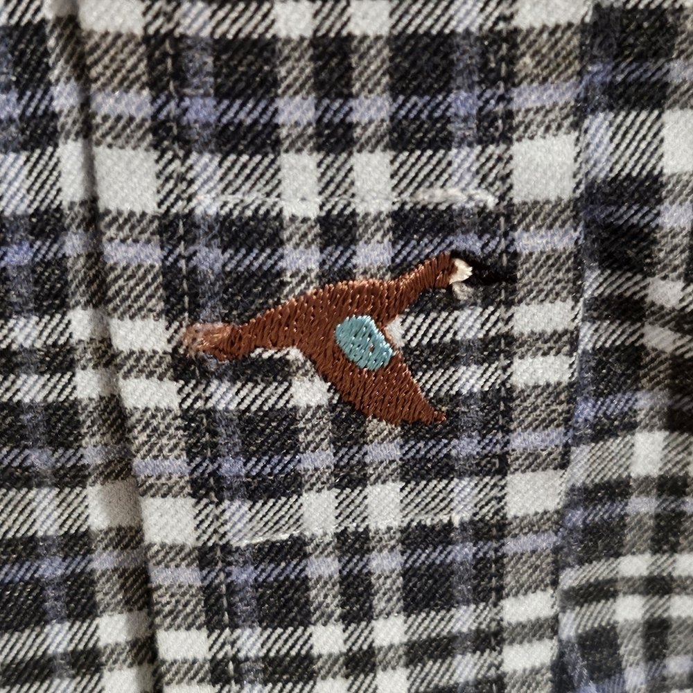 GENTEAL Performance Button-Up Plaid Shirt - Blue & Grey - Size Medium - Picture 4 of 8